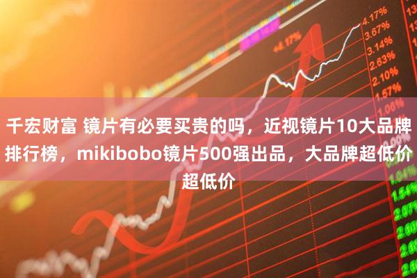 千宏财富 镜片有必要买贵的吗，近视镜片10大品牌排行榜，mikibobo镜片500强出品，大品牌超低价