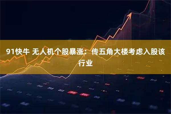 91快牛 无人机个股暴涨：传五角大楼考虑入股该行业